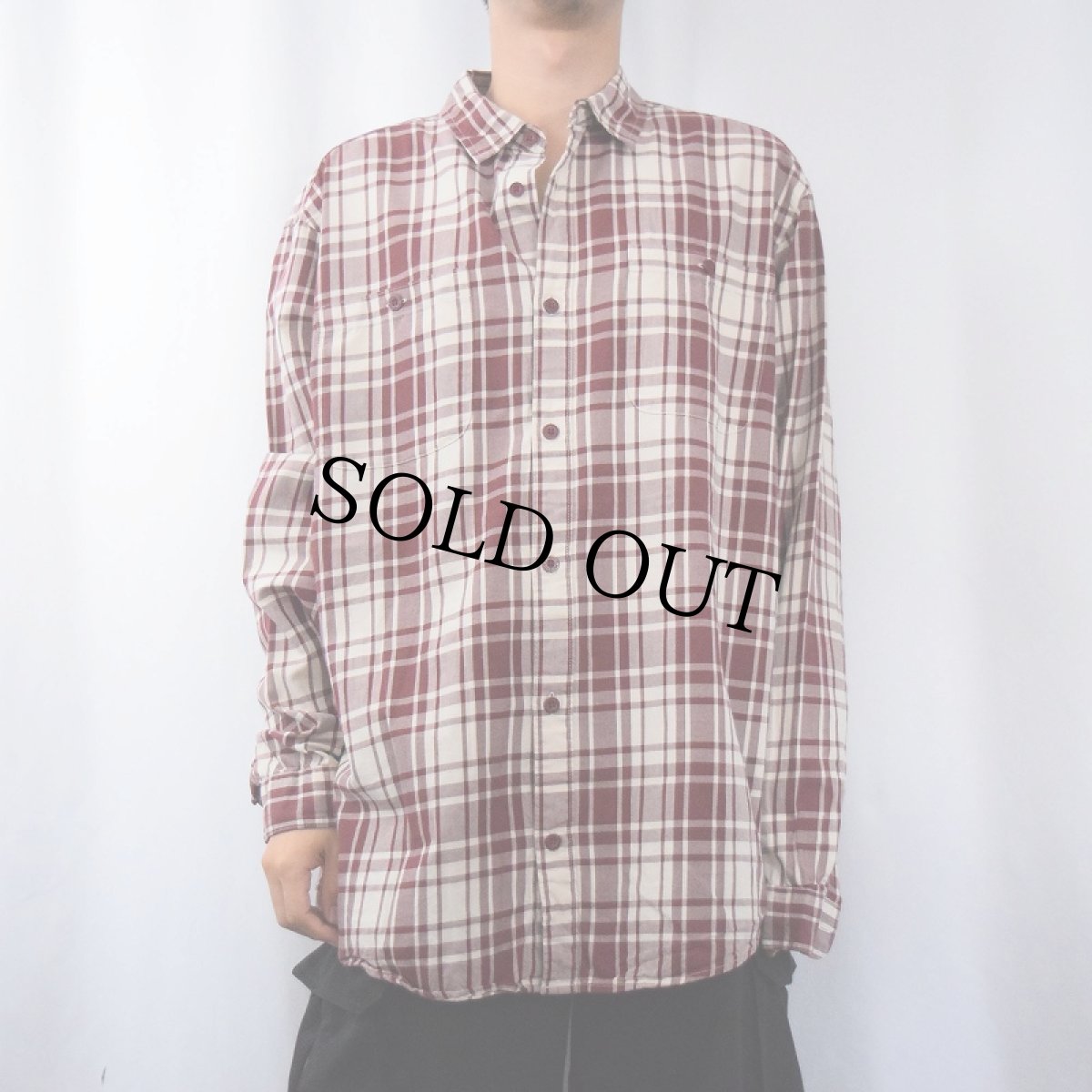 画像2: 2022AW patagonia チェック柄 オーガニックコットンシャツ XL (2)