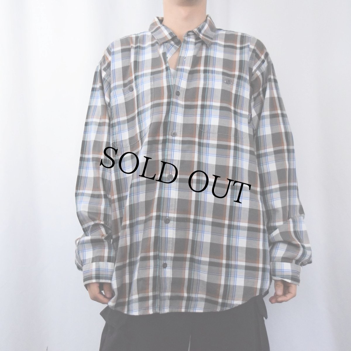 画像2: 2011AW patagonia チェック柄 オーガニックコットンシャツ L (2)