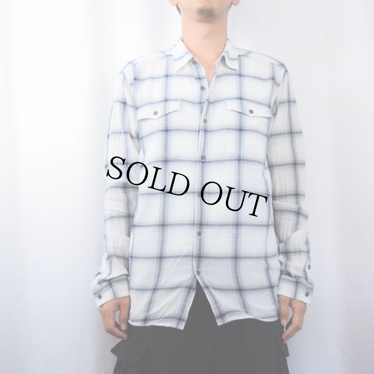 画像2: 2016SS patagonia チェック柄 オーガニックコットンシャツ M (2)