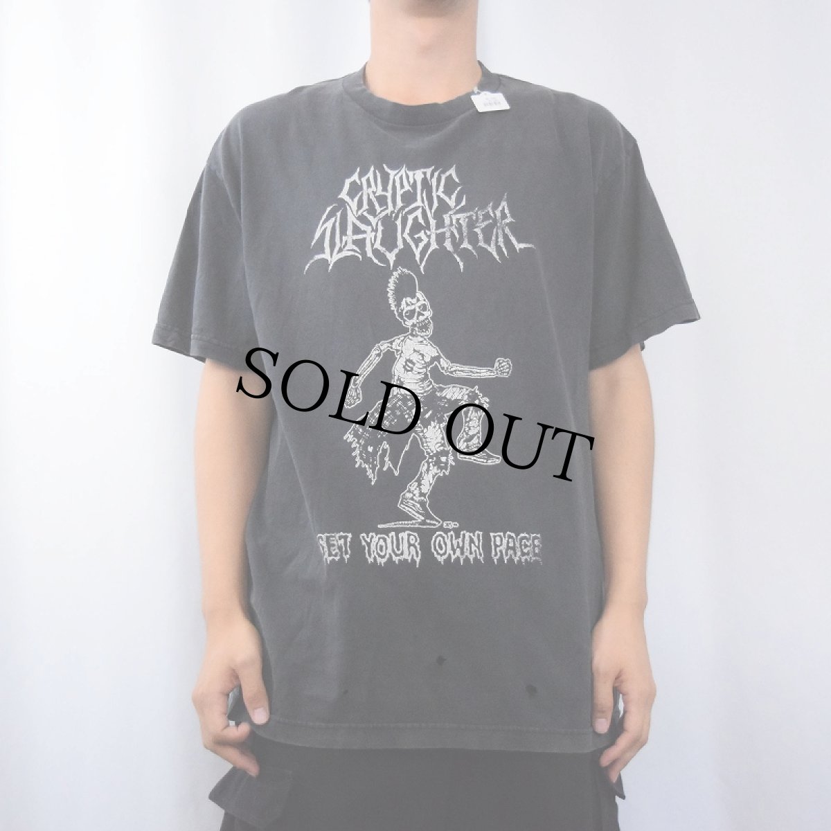 画像2: CRYPTIC SLAUGHTER クロスオーバーバンドTシャツ BLACK (2)