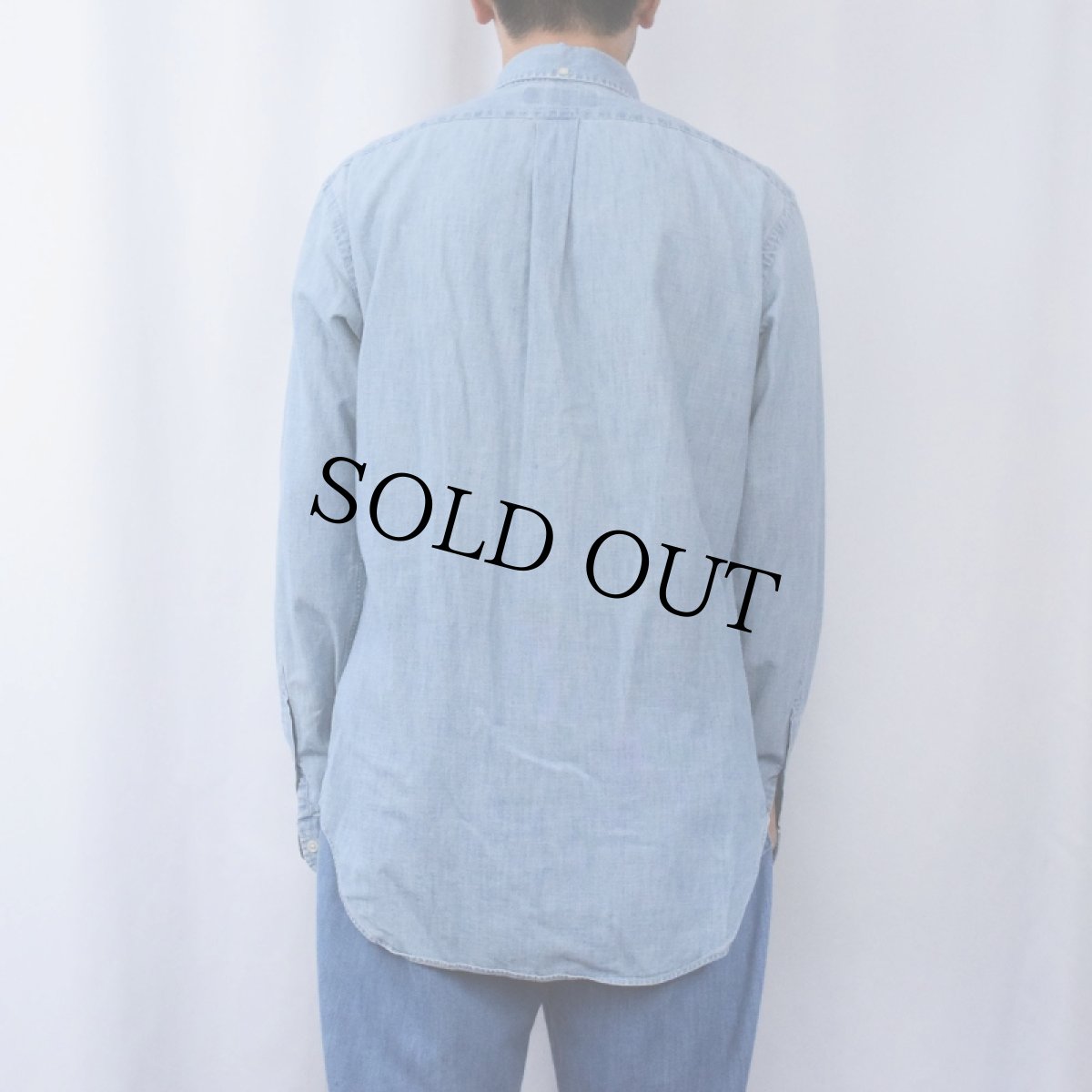 画像3: POLO Ralph Lauren "CLASSIC FIT" ボタンダウン シャンブレーシャツ S (3)