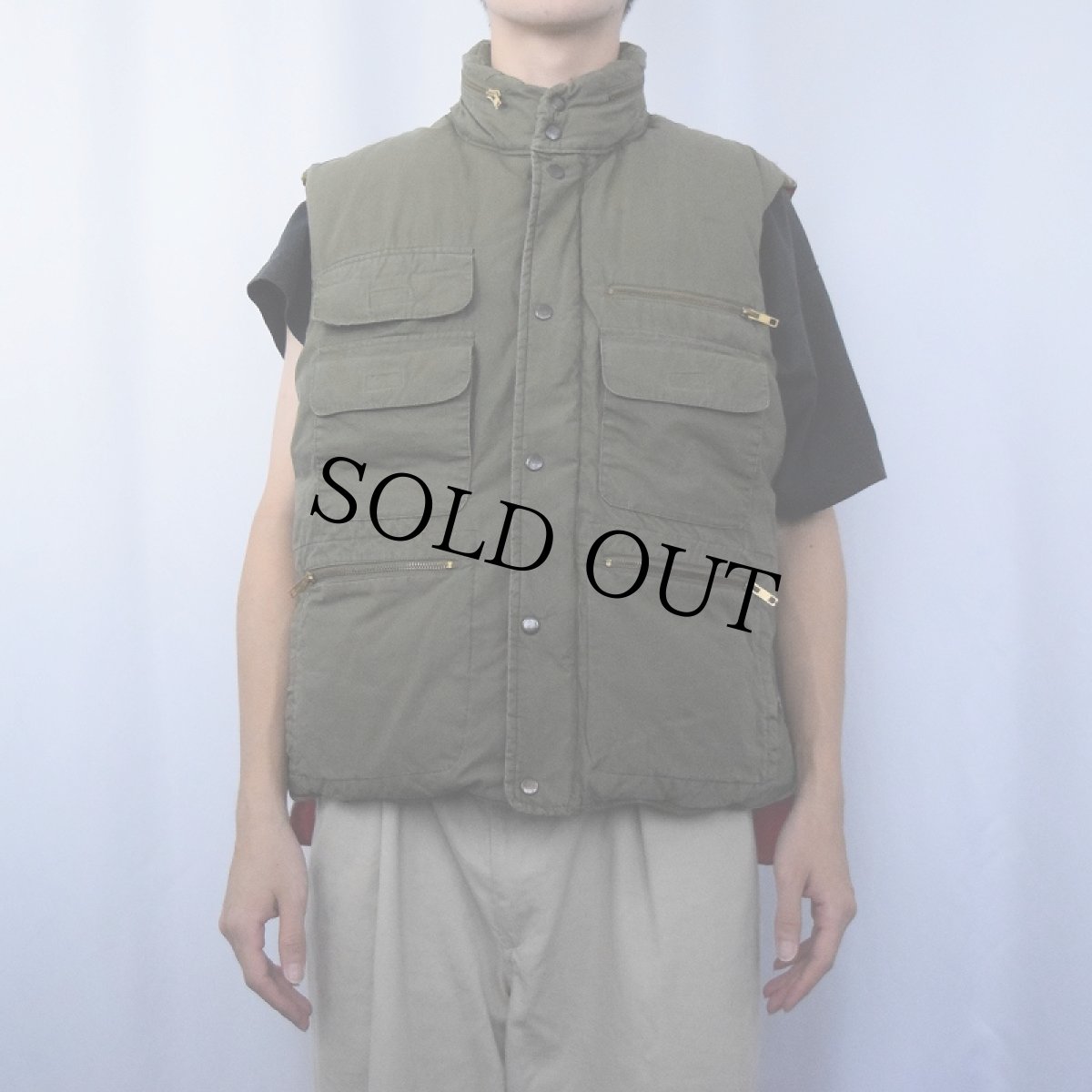 画像2: 90's POLO Ralph Lauren フード付き ダウン ハンティングベスト (2)