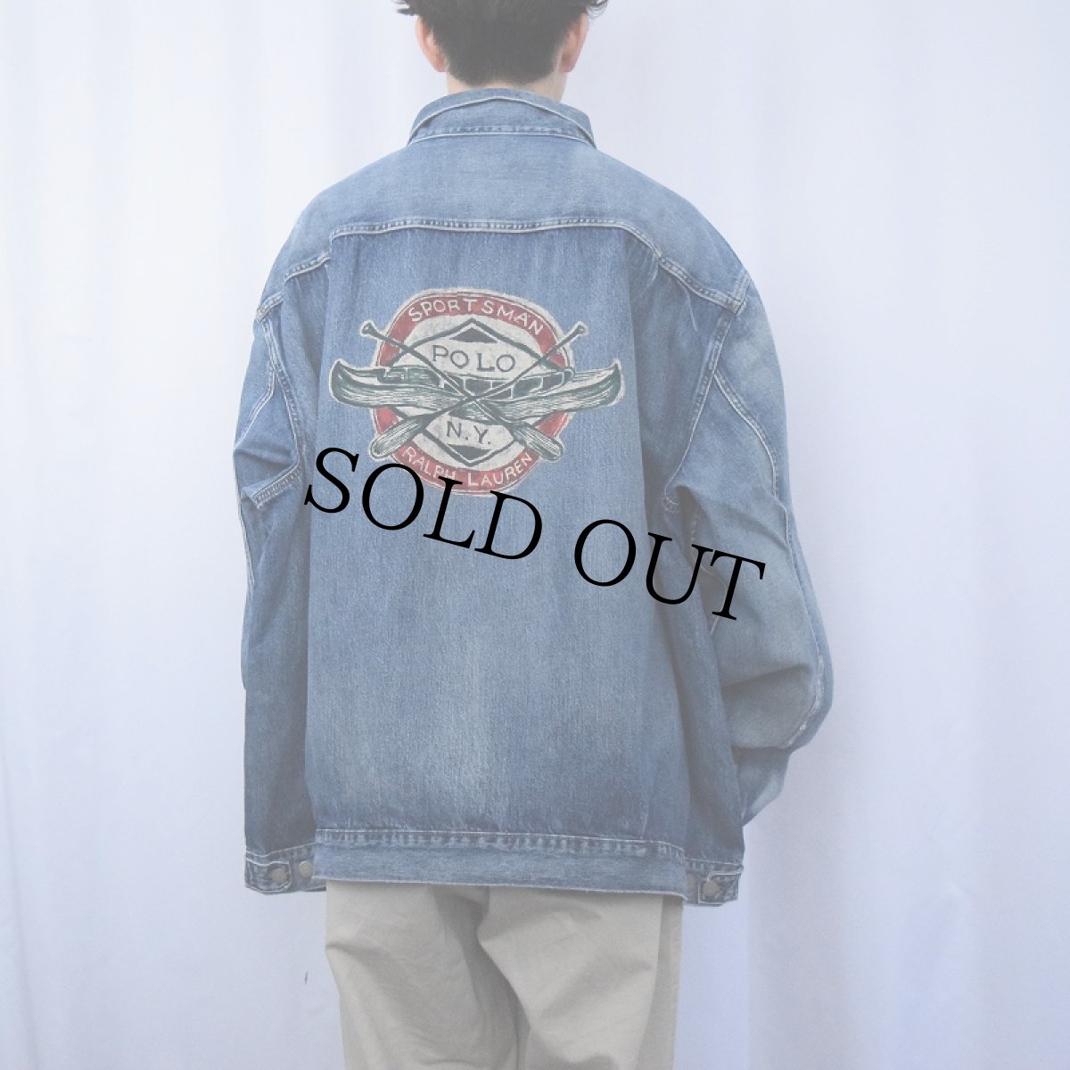 画像4: POLO Ralph Lauren "2nd TYPE" パッチ付き デニムジャケット 4XLT (4)