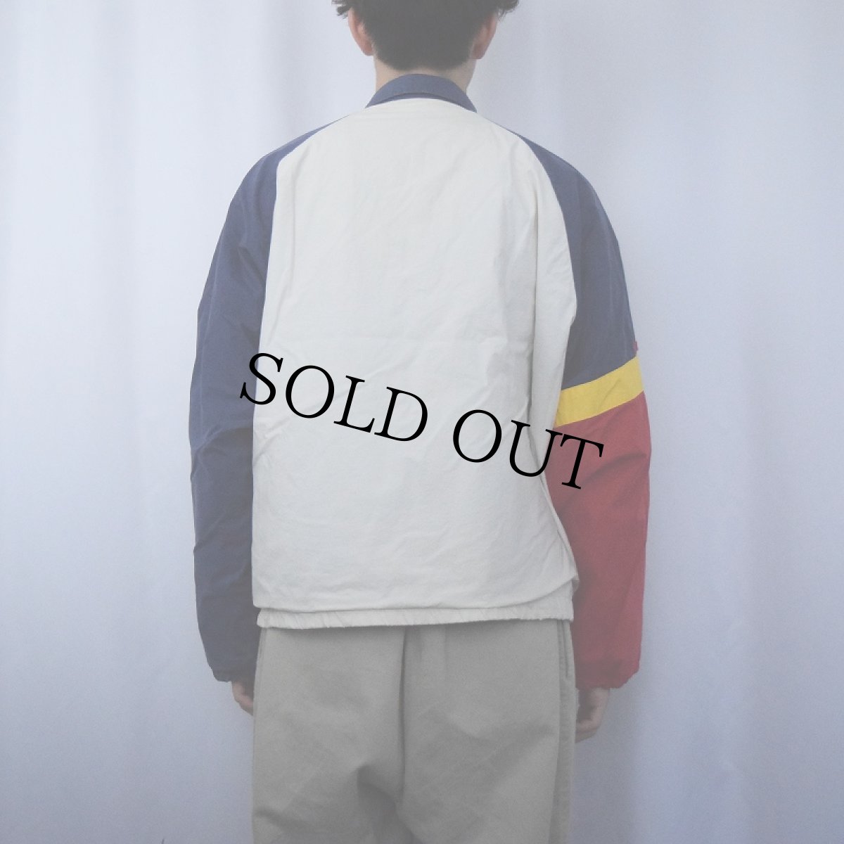 画像3: 90's POLO Ralph Lauren フリースライナー チンスト付き コットンスイングトップ L (3)