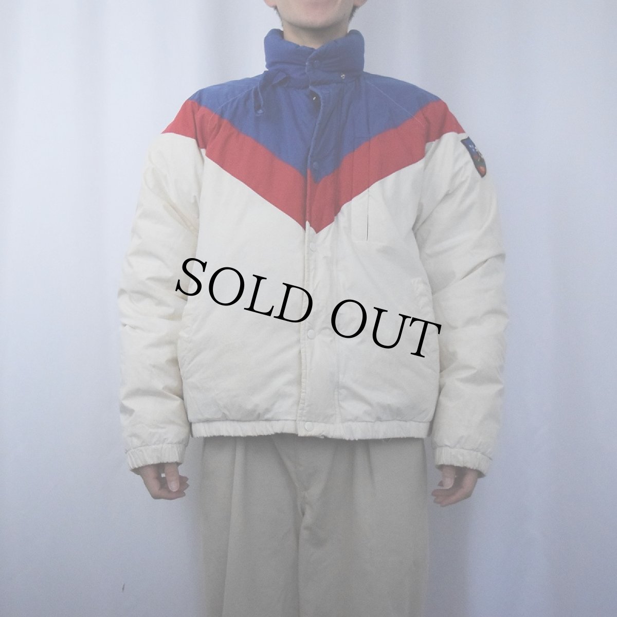 画像2: 90's POLO Ralph Lauren "SUICIDE SKI" パッチ付き ダウンジャケット L (2)