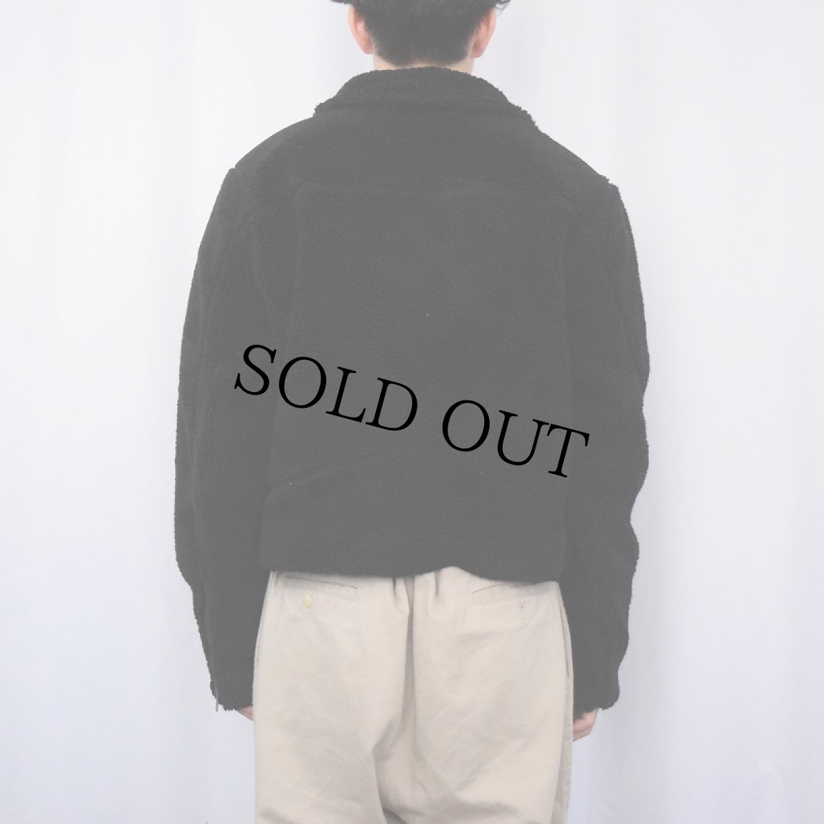 画像3: POLO Ralph Lauren "Double Riders Type" ボアライダースジャケット BLACK XL (3)