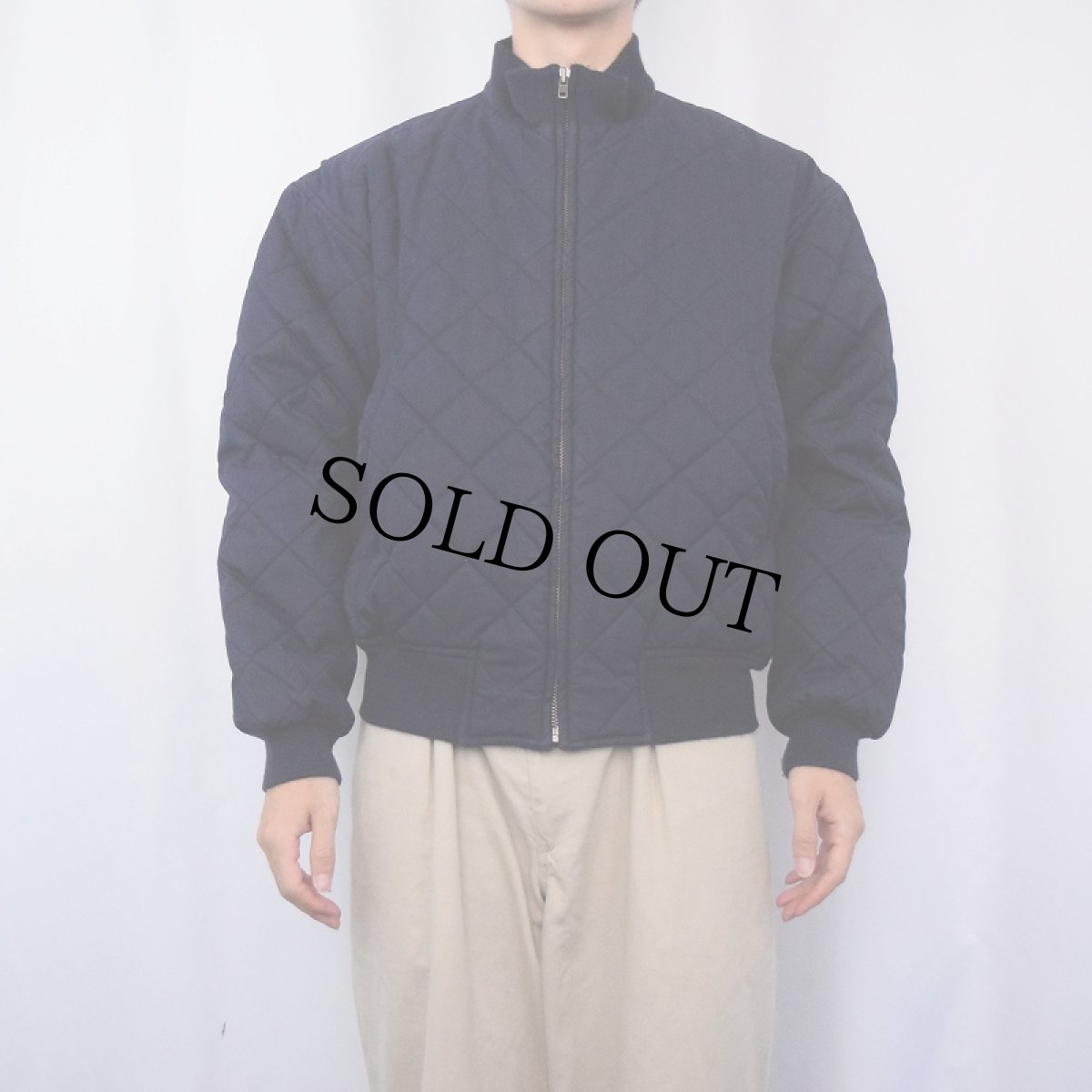 画像2: POLO Rlaph Lauren 中綿入り キルティングジャケット NAVY L (2)