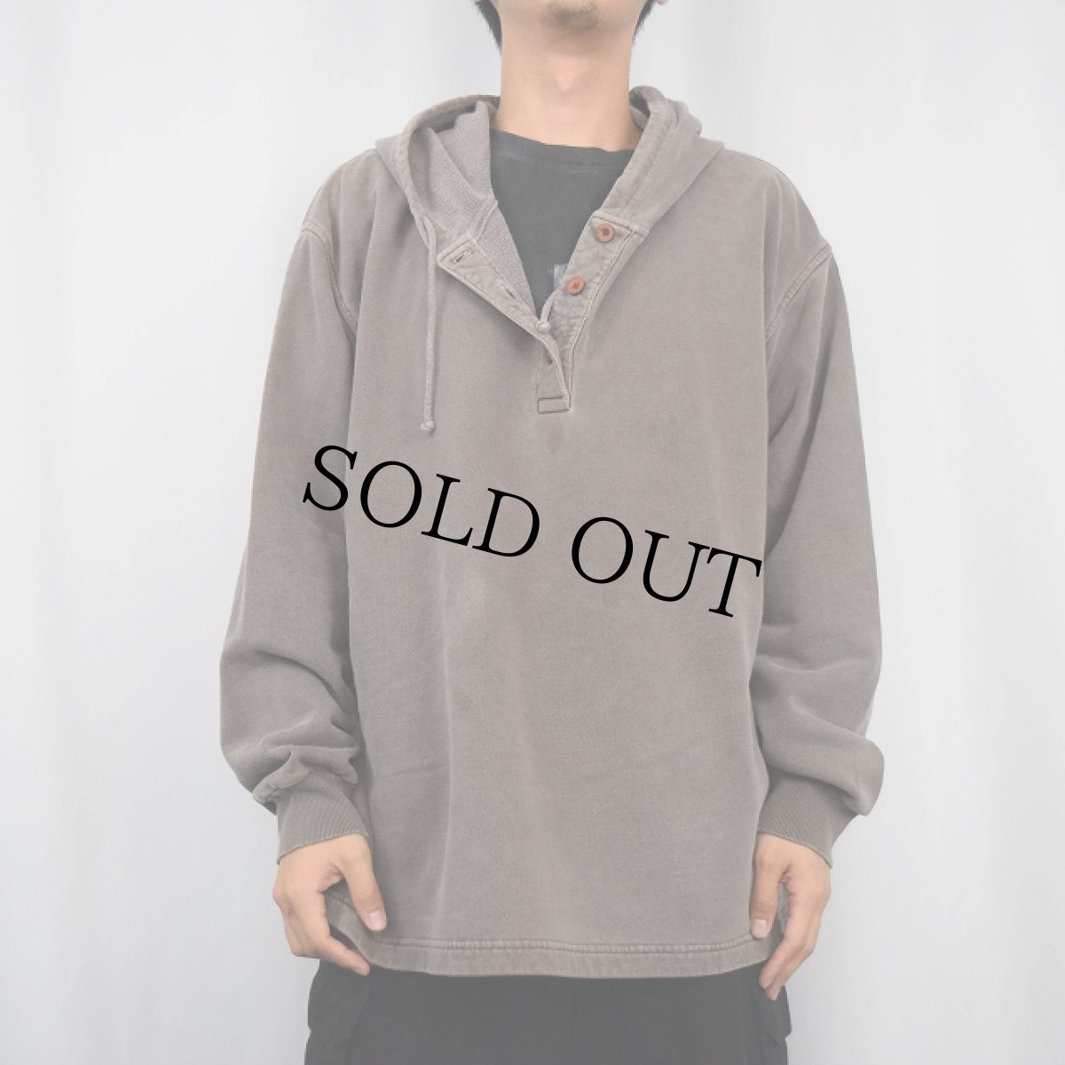 画像2: Cabela's オーバーダイ ヘンリーネックスウェットフーディ 2XL (2)