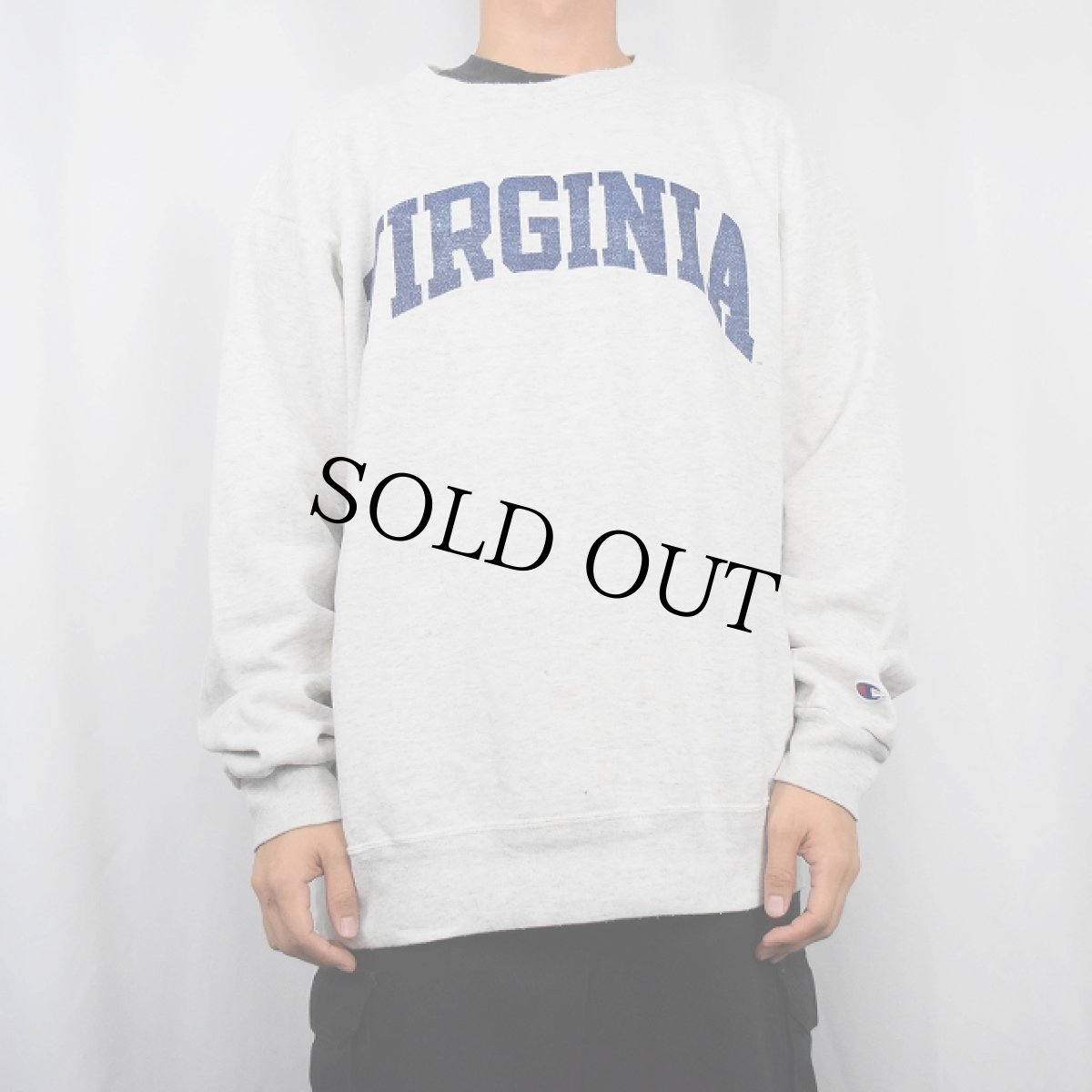 画像2: 90's Champion USA製 "VIRGINIA" プリントスウェット XL (2)