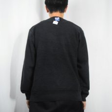 画像4: 90's Champion USA製 前V イレギュラー刺繍 スウェット BLACK M (4)