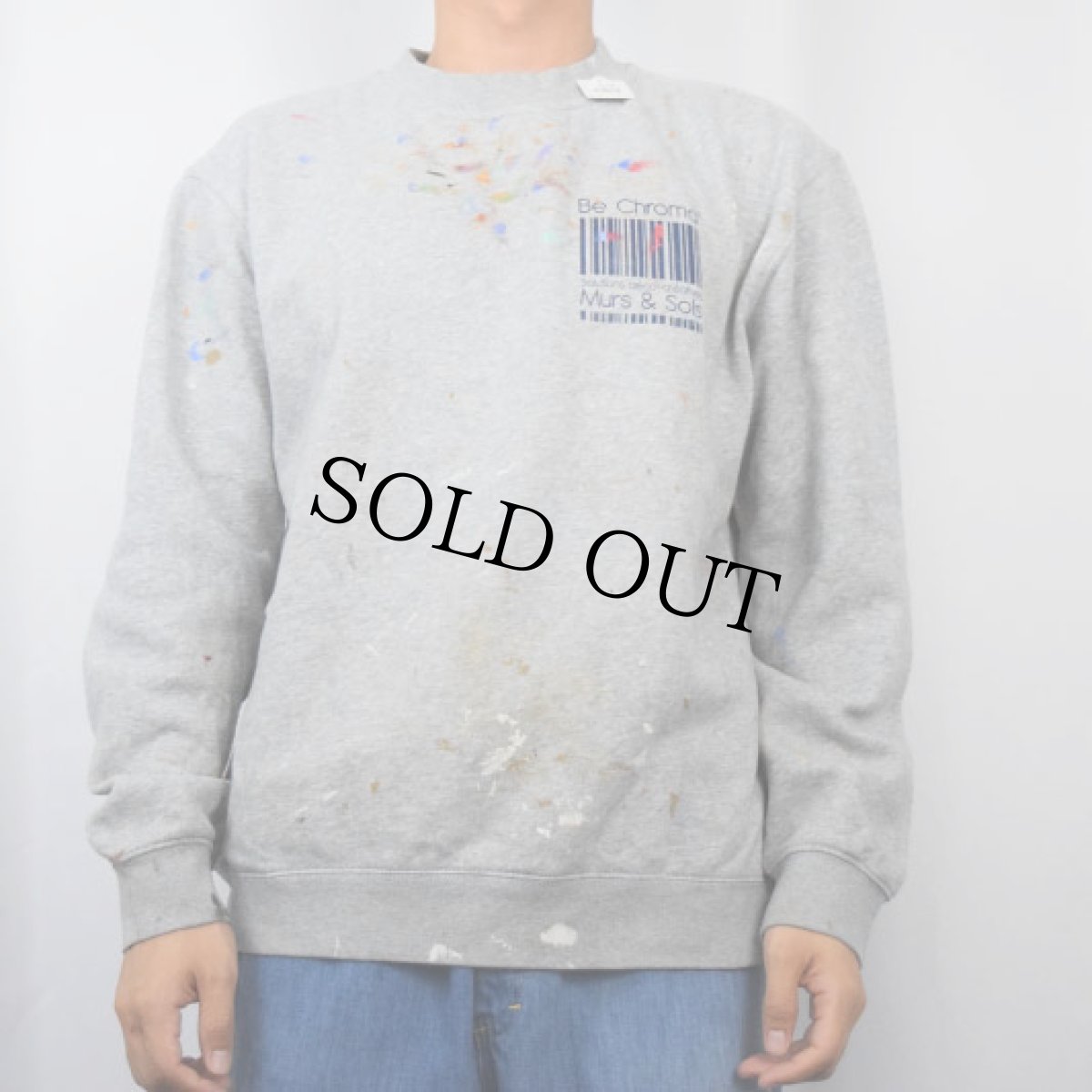 画像3: HEROCK "Be Chroma" ペンキペイント プリントスウェット M (3)