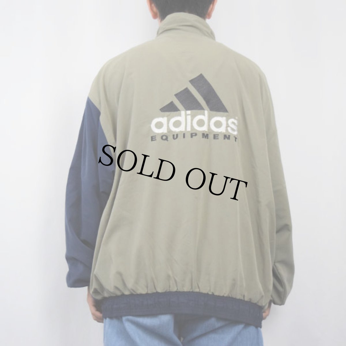 画像3: 90's adidas EQUIPMENT ロゴ刺繍 ポリエステル ジップジャケット L (3)