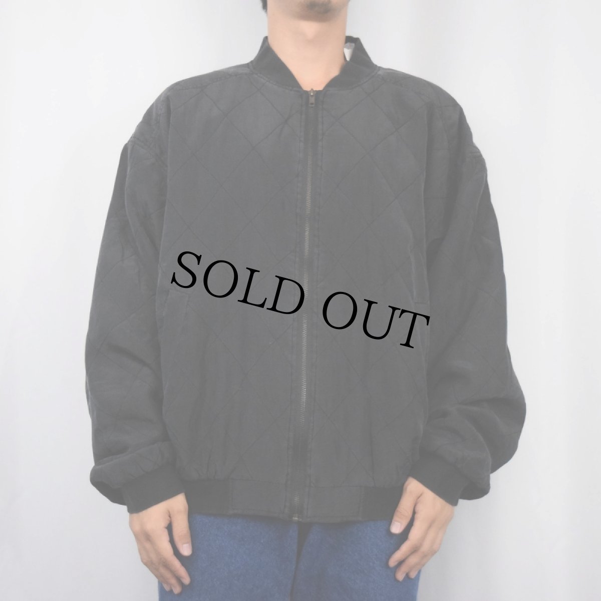 画像2: BMAXZ シルク キルティングジャケット BLACK XL (2)