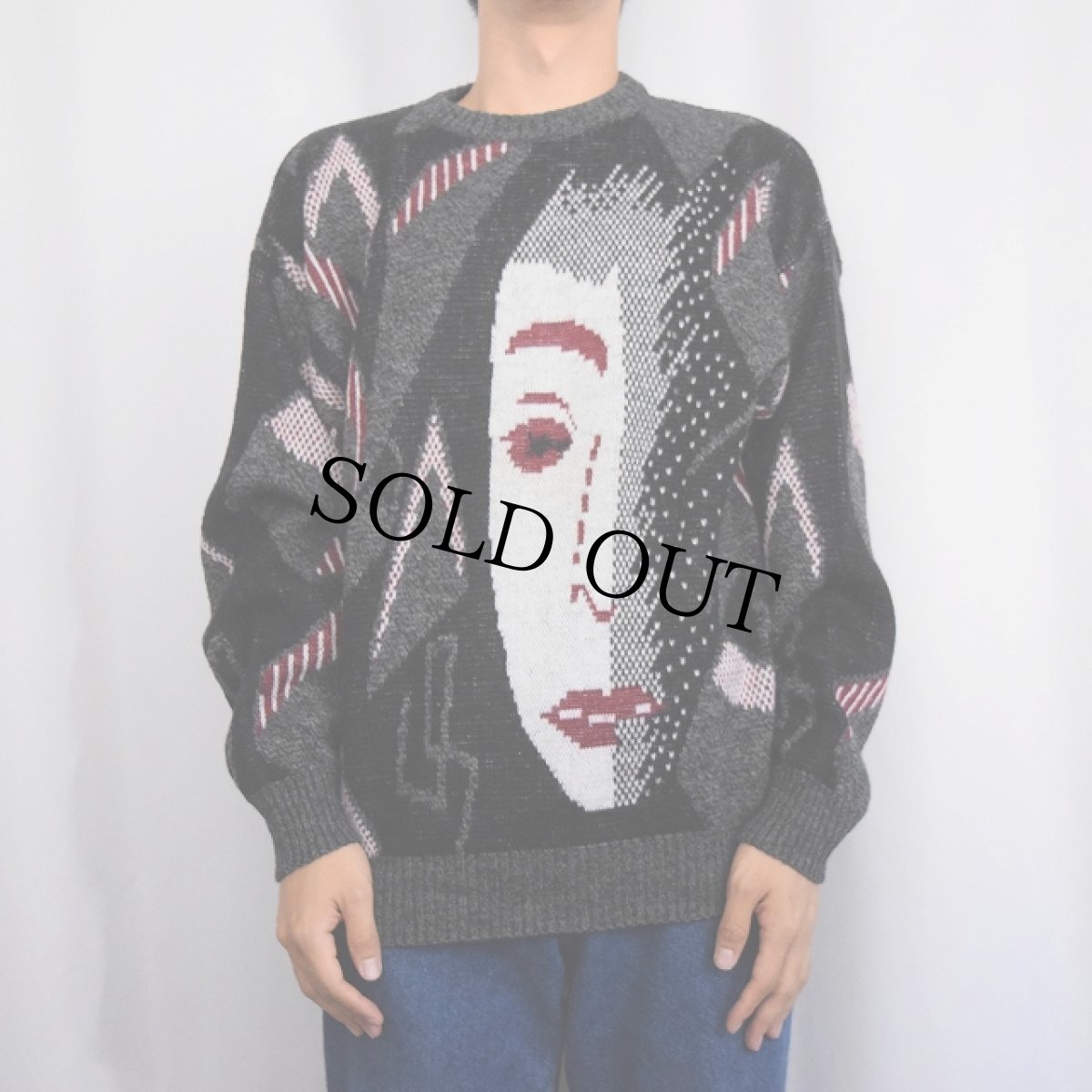 画像3: jinglers 柄織り ウール×アクリル  ニットセーター (3)