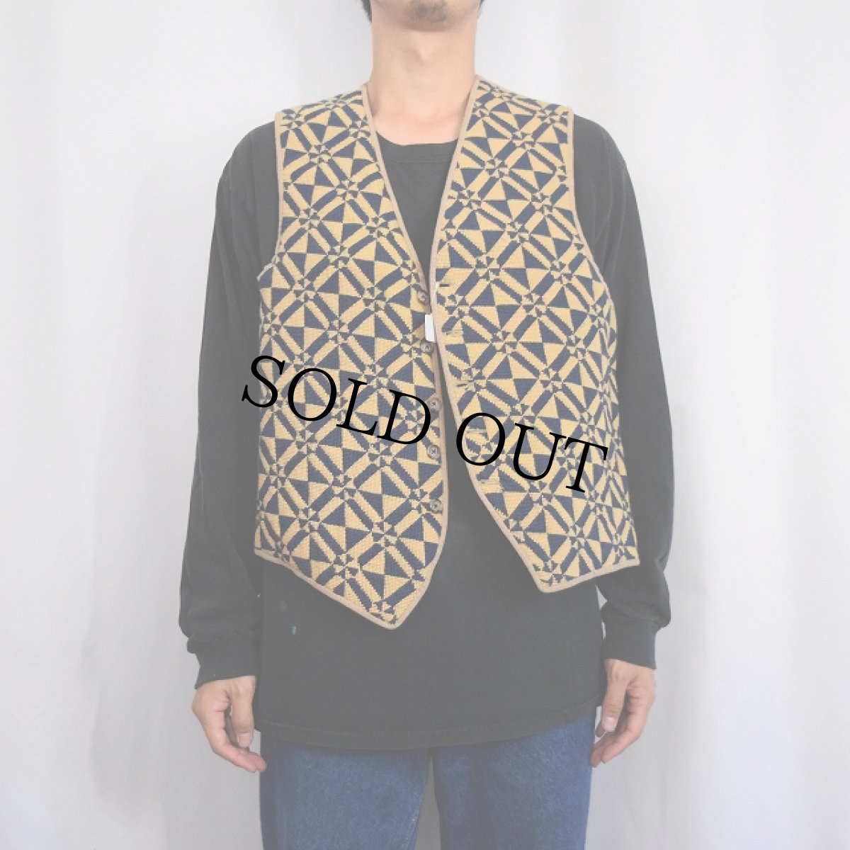 画像2: 〜60's The Tailored Sportsman 柄織りベスト (2)