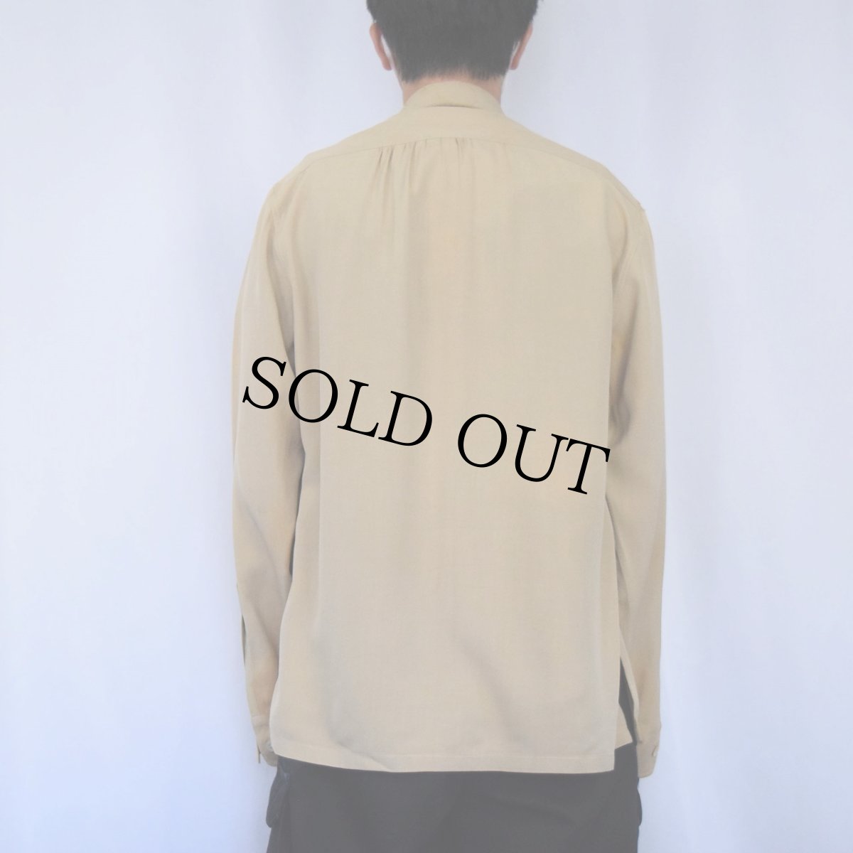 画像3: 40〜50's Gulf Stream SPORTS WEAR レーヨンオープンカラーシャツ M (3)