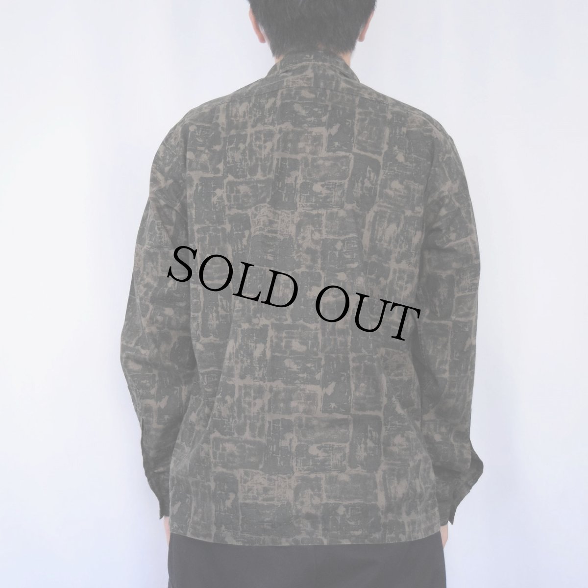 画像3: 50〜60's PENNEY'S TOWNCRAFT 総柄 コットンオープンカラーシャツ M (3)