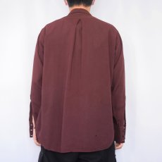 画像3: 40's PRIOR マチ付き レーヨン×ウールシャツ (3)