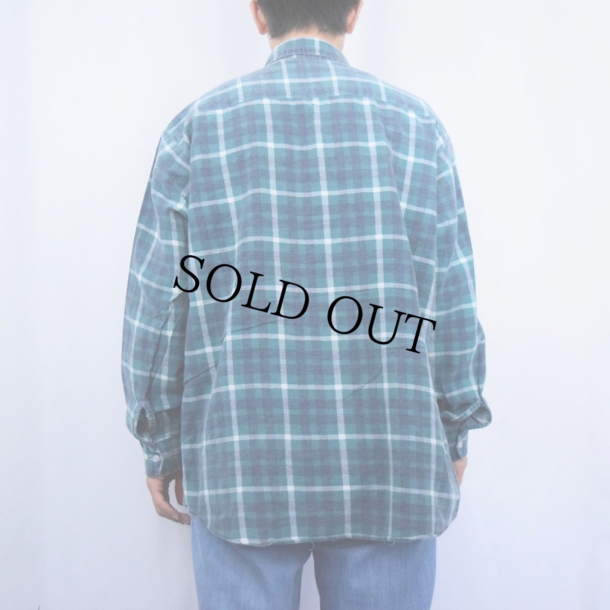 画像3: 80's〜 チェック柄 ライトネルシャツ (3)