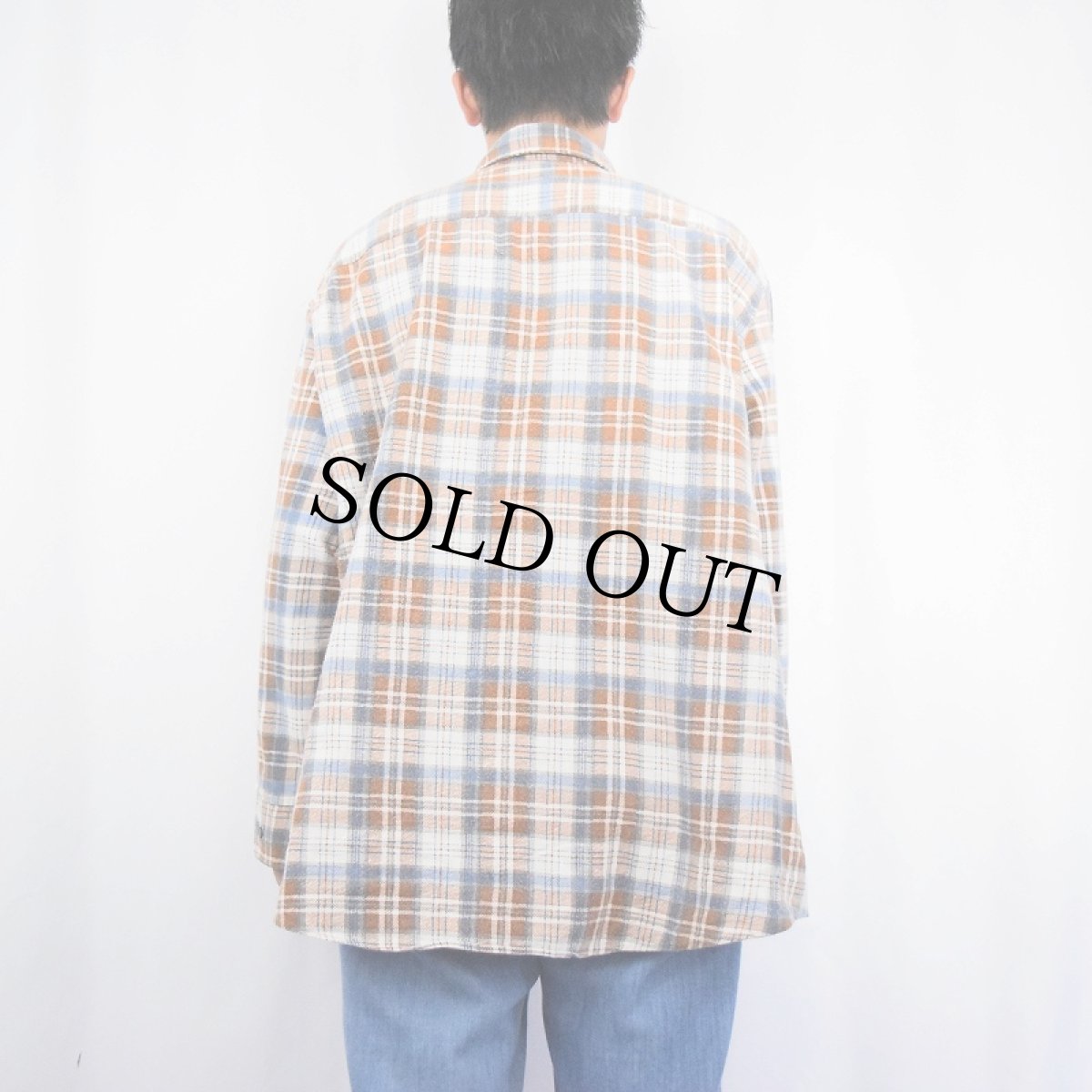 画像3: 80's AMERICAN EDITION USA製 チェック柄 プリントネルシャツ XXL (3)