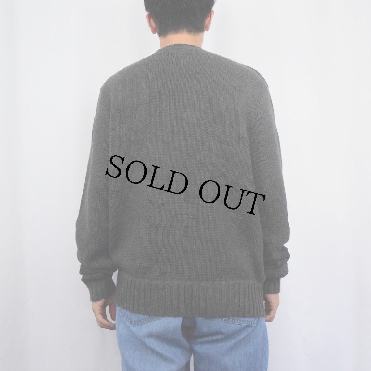 画像3: POLO Ralph Lauren ロゴ刺繍 コットンニットセーター L (3)