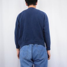 画像3: 70〜80's Champion USA製 バータグ "NOTRE DAME" プリントラグランスウェット NAVY L (3)