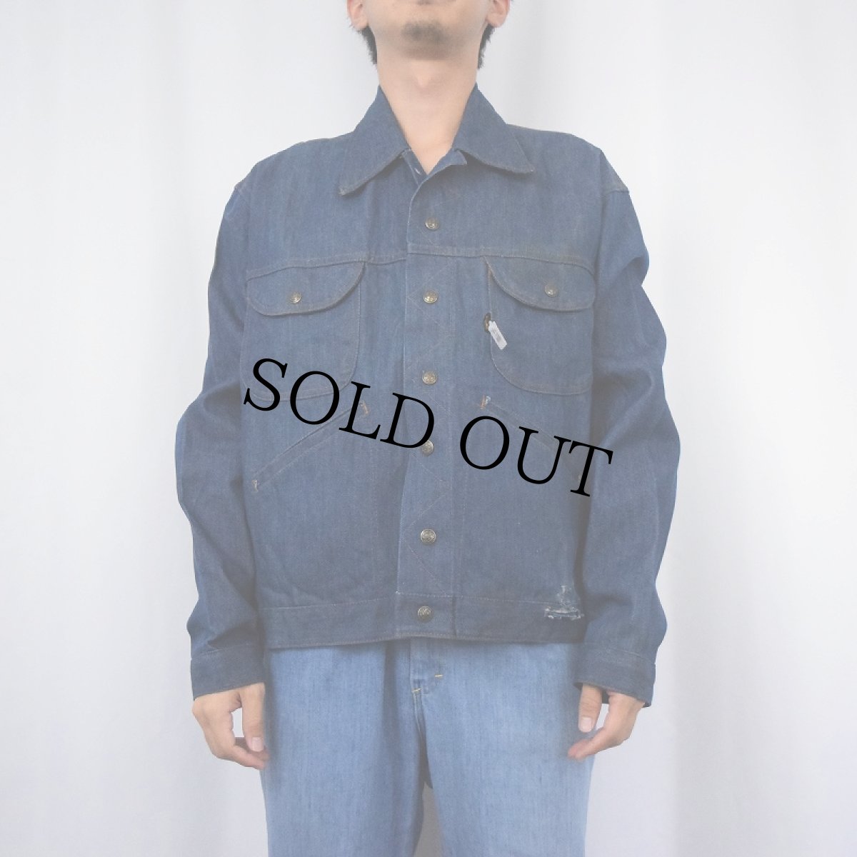 画像2: 【SALE】 70〜80's Jacks "136MJ TYPE" スナップボタン デニムジャケット SIZE42 (2)