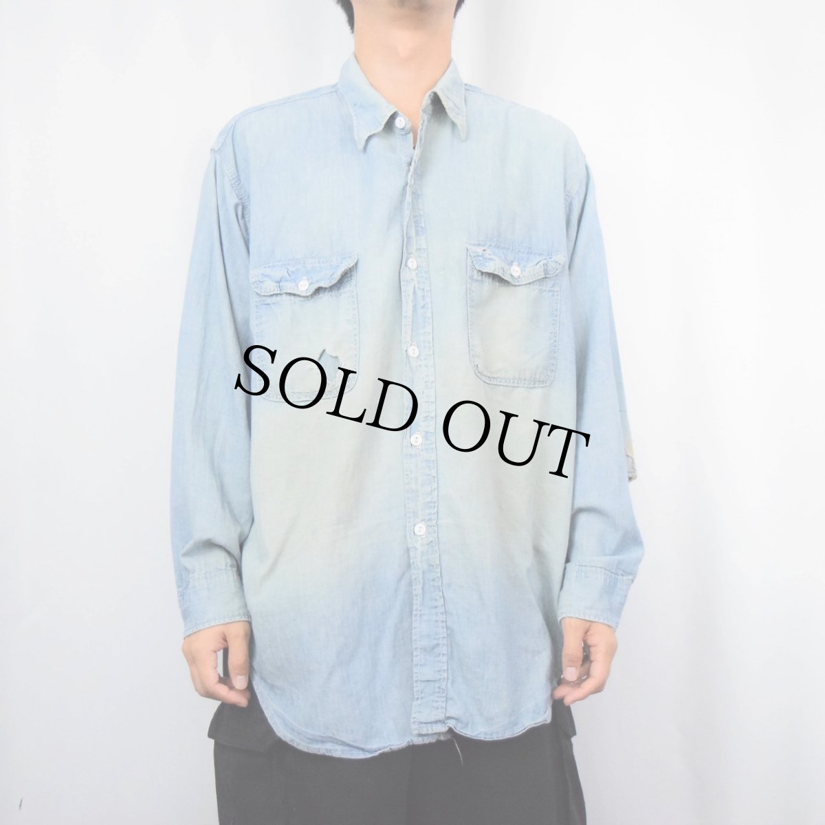 画像2: 70's BIGMAC JCPenney シャンブレーワークシャツ (2)