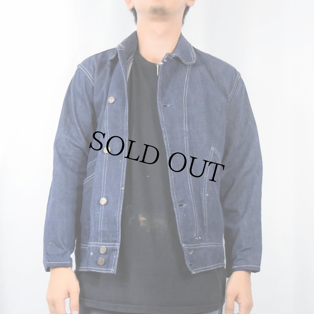 画像2: 60〜70's EURO 13スター バットダイ デニムジャケット (2)