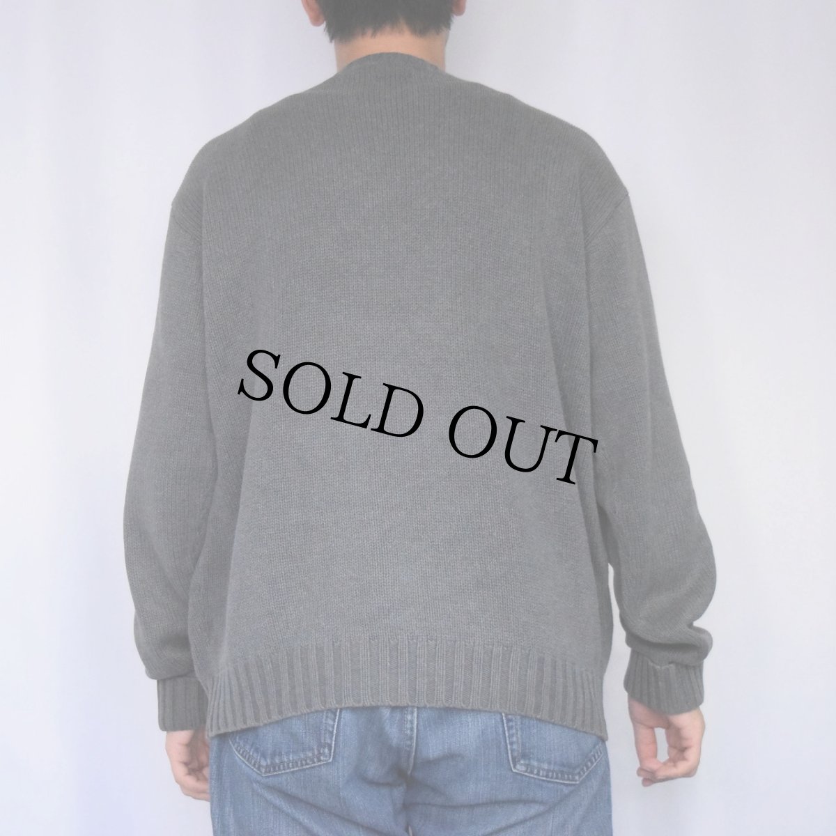 画像3: 90's POLO Ralph Lauren ロゴ刺繍 コットンニットセーター M (3)