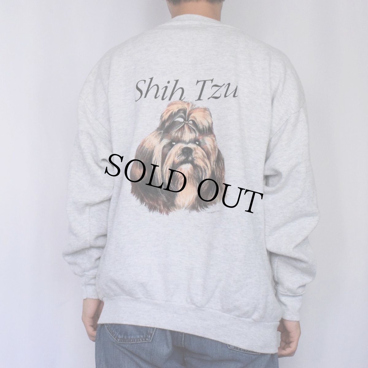 画像3: 90's USA製 "Shih Tzu" 犬プリントスウェット 2XL (3)