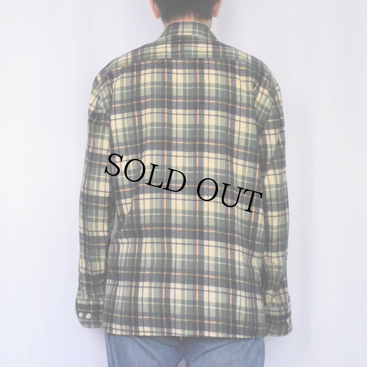 画像3: 70's Dickies チェック柄 プリントネルシャツ M (3)