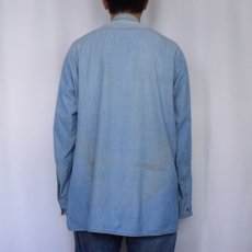 画像3: 60's "CHARRON" ステンシル入り シャンブレーワークシャツ (3)