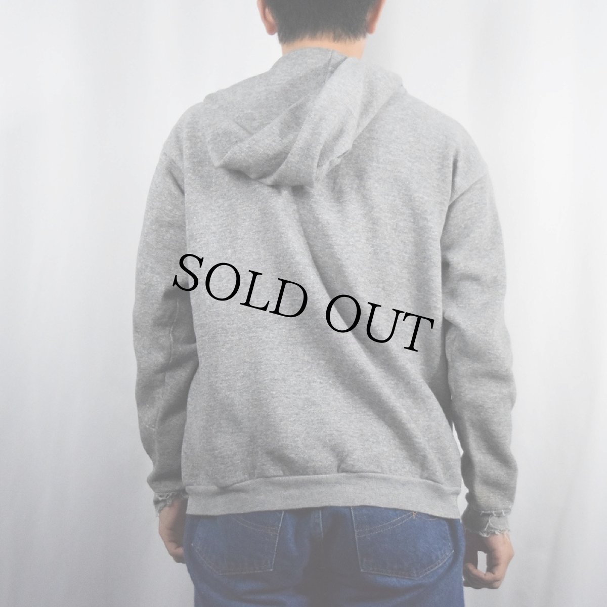 画像3: 80's DISCUS USA製 無地 スウェットジップパーカー XL (3)