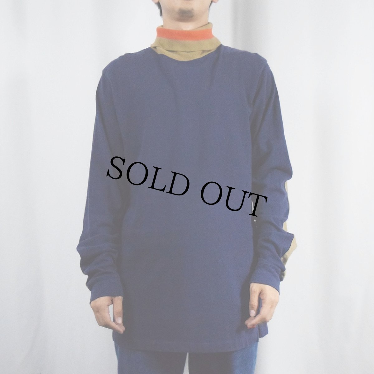 画像2: 80〜90's POLO COUNTRY Ralph Lauren パッチ付き タートルネックロンT NAVY XL (2)