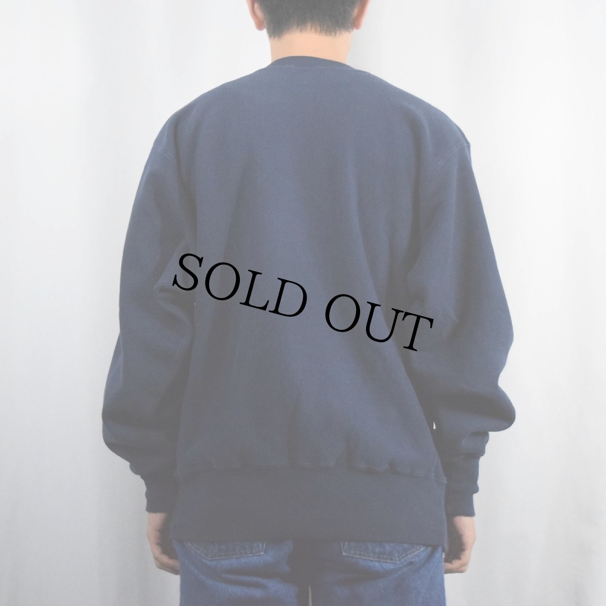 画像3: 90's Champion REVERSE WEAVE USA製 "NOTRE DAME FOOTBALL" プリントスウェット NAVY XL (3)