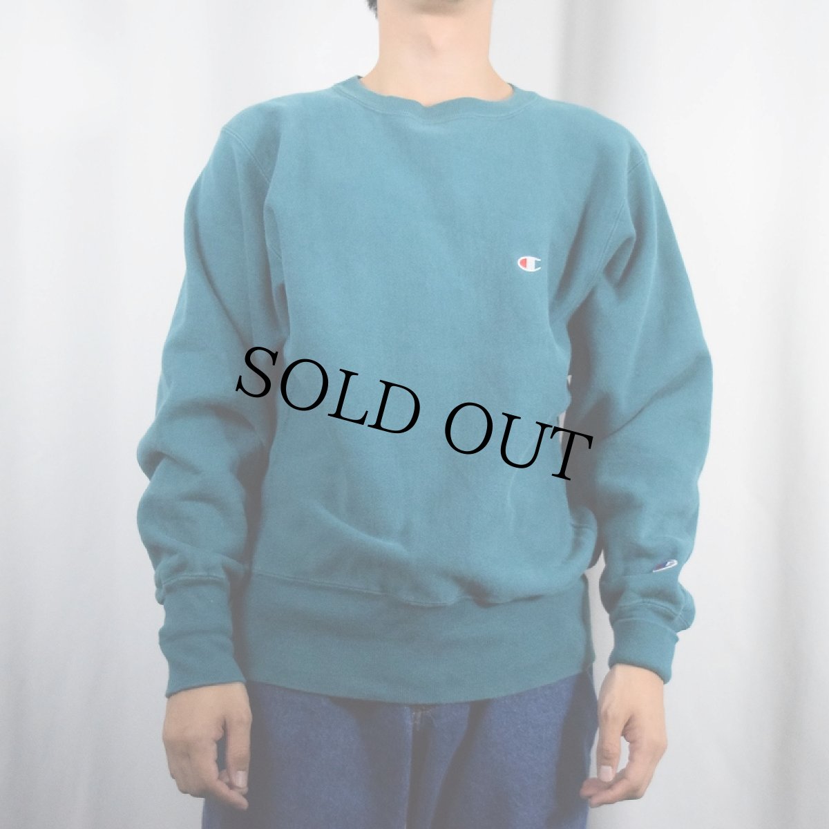 画像2: 90's Champion REVERSE WEAVE USA製 目付きスウェット M (2)