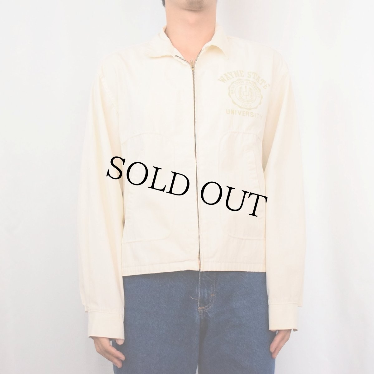 画像2: 60's Dan River "WAYNE STATE UNIVERSITY" プリントスイングトップ L (2)