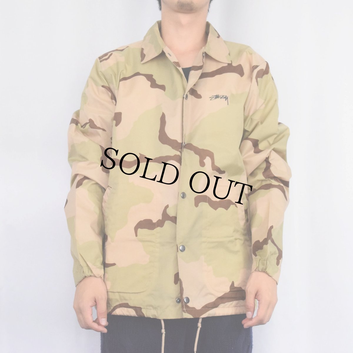 画像3: STUSSY カモ柄 ナイロン コーチジャケット M (3)
