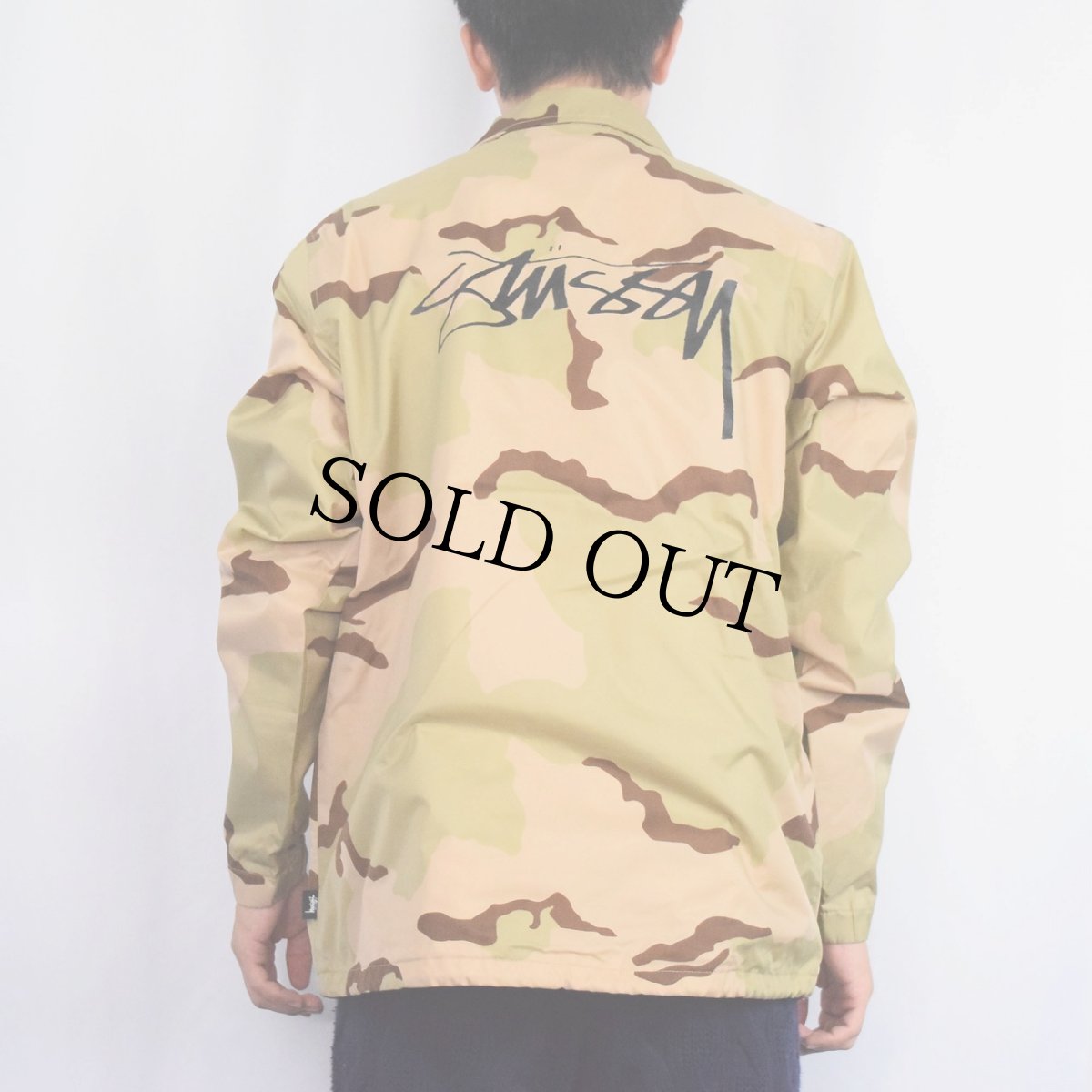 画像4: STUSSY カモ柄 ナイロン コーチジャケット M (4)