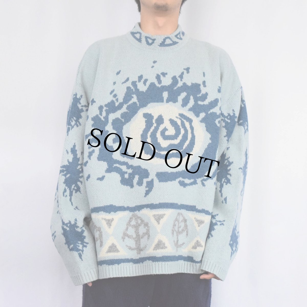 画像3: LE LAUREAT FRANCE製 柄織り スキーニットセーター (3)