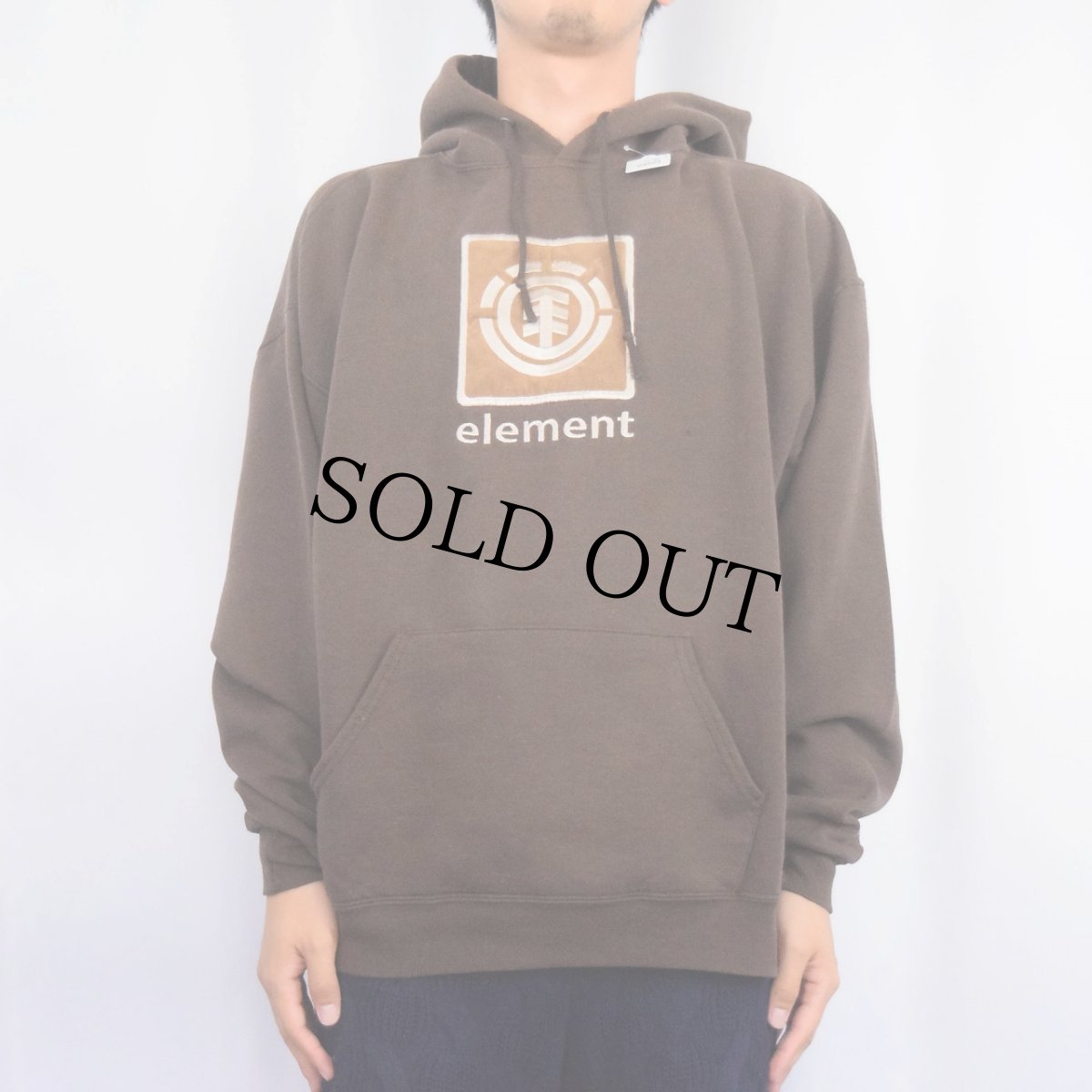 画像2: ELEMENT スケートブランド ロゴ刺繍スウェットフーディー XL (2)