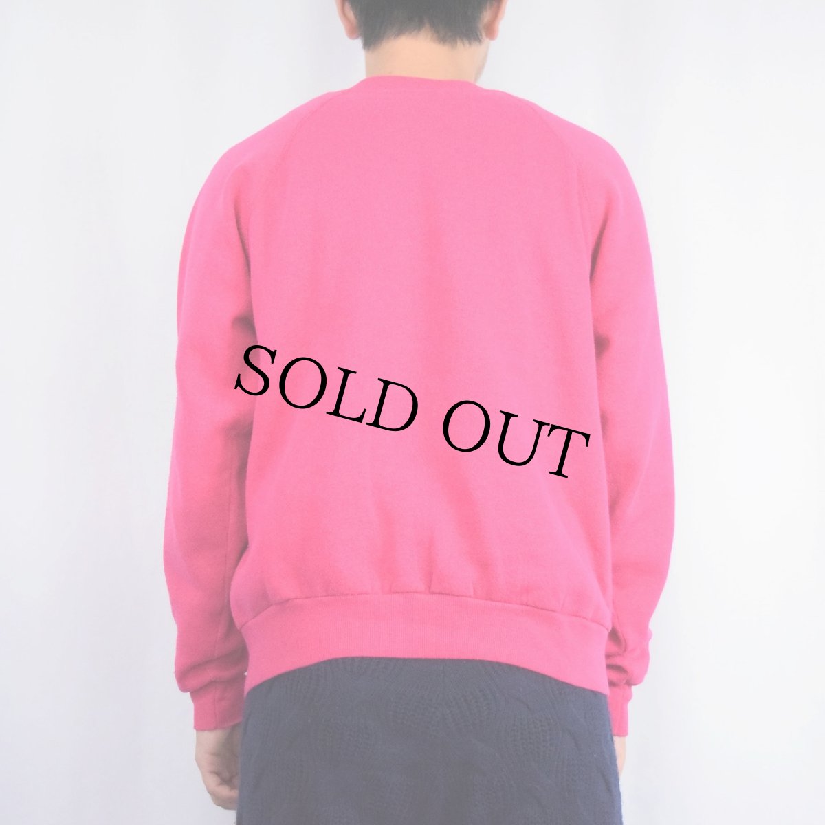 画像3: 80's TULTEX USA製 スケートボードイラストプリント ラグランスウェット M (3)