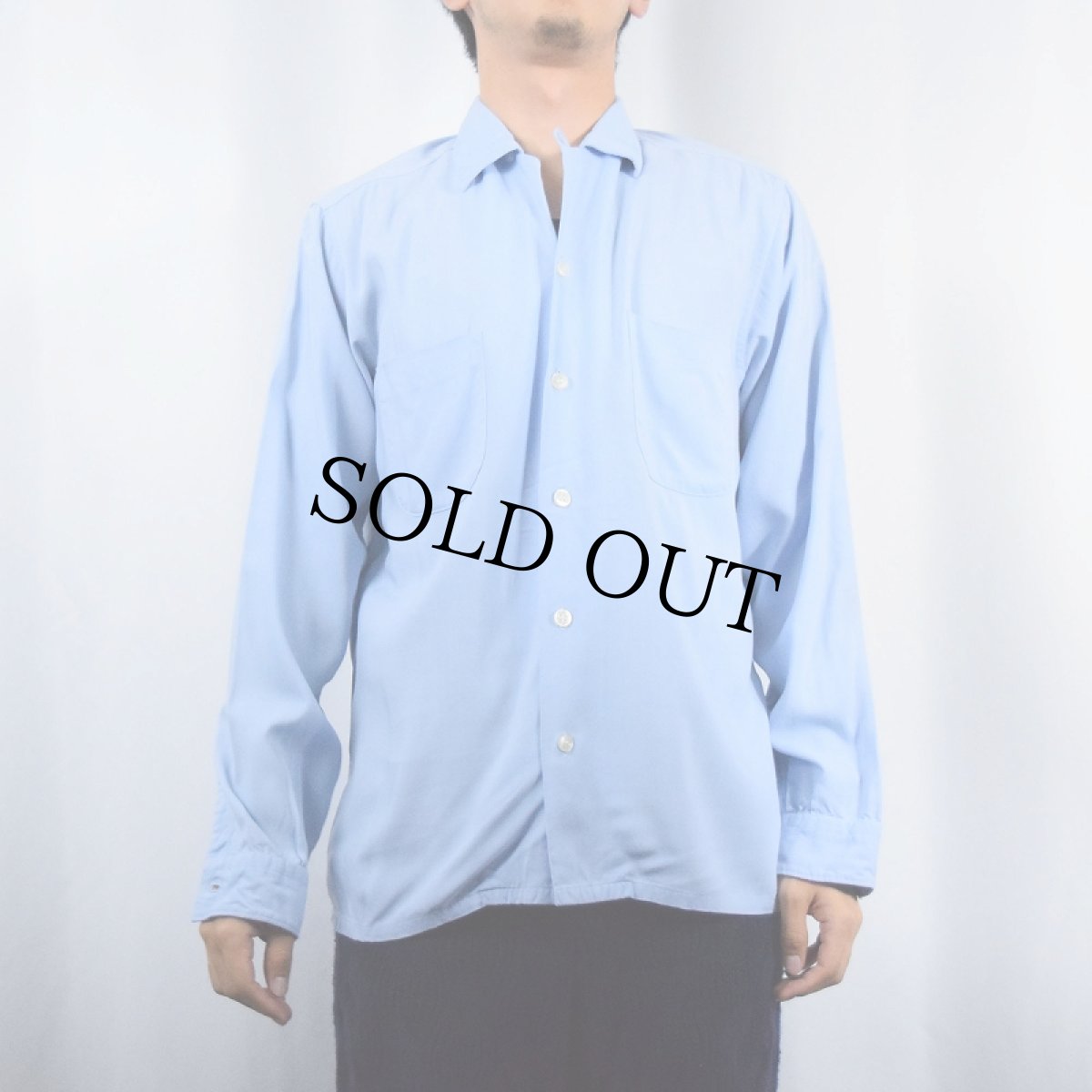 画像2: 60's DONEGAL レーヨンオープンカラーシャツ M (2)