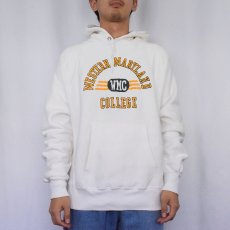 画像2: 【SALE】 90's mvp USA製 REVERSE WEAVE TYPE "WESTERN MARYLAND COLLEGE" プリントスウェットフーディー M (2)