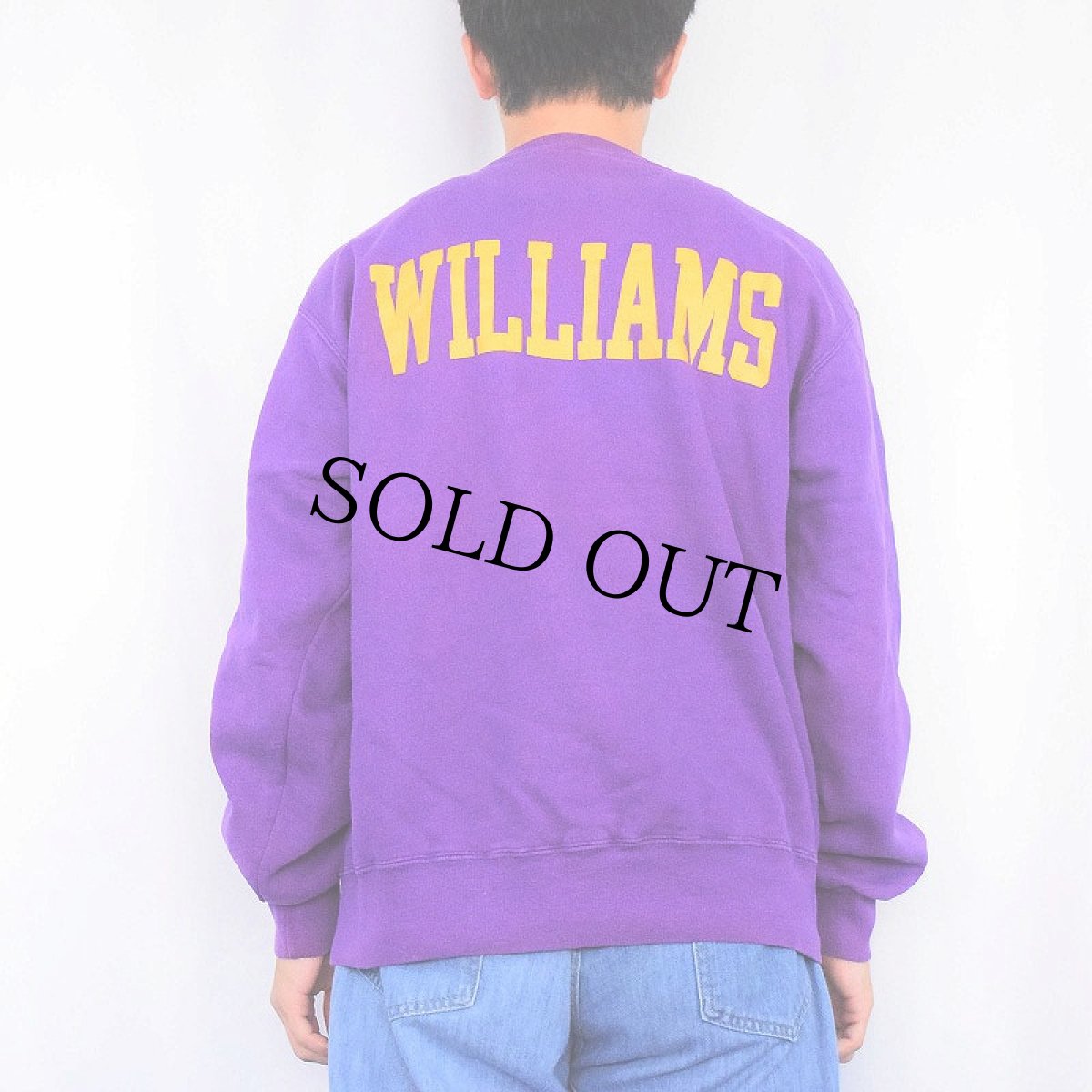 画像4: 90's Champion USA製 WILLIAMS" 前V プリントスウェット XL (4)