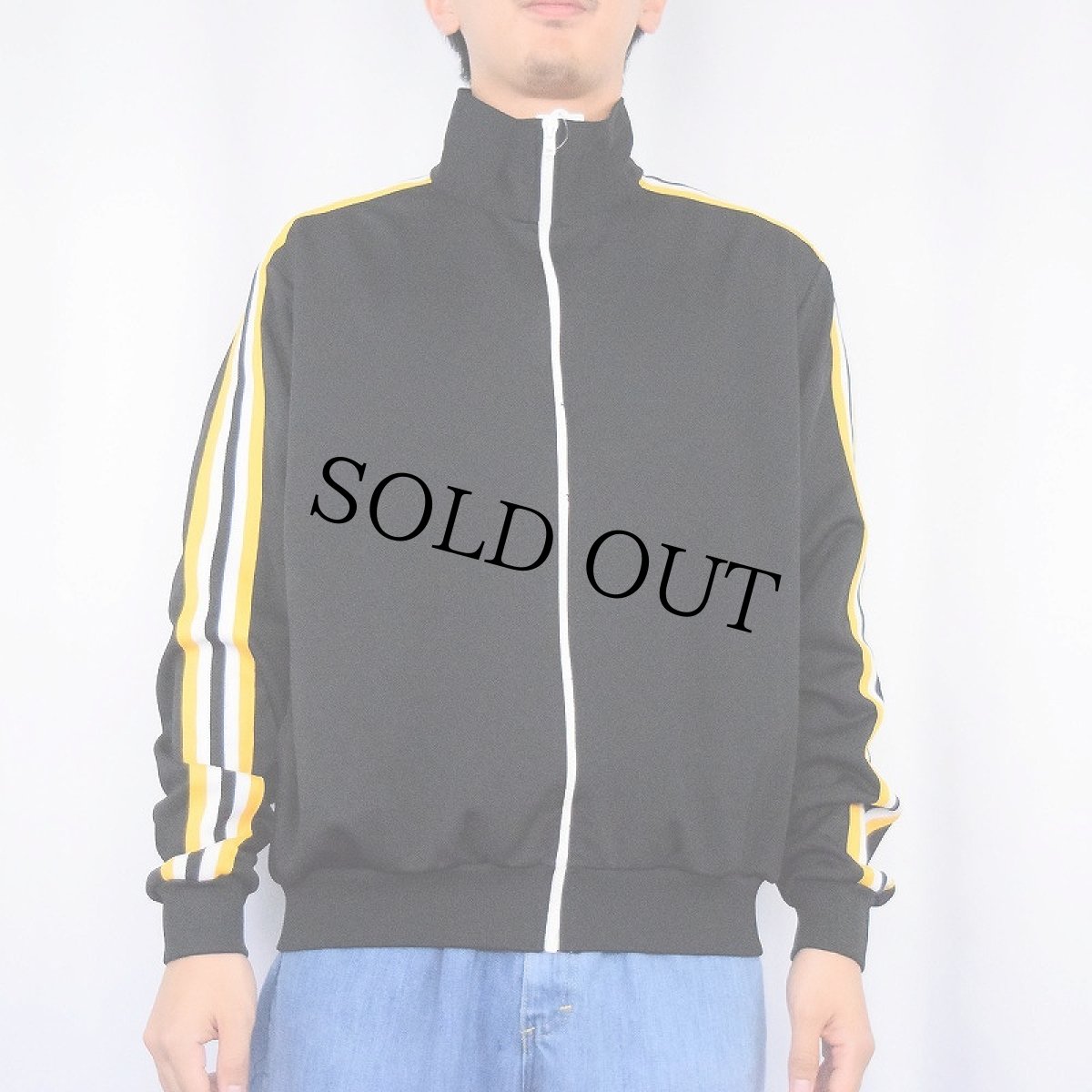 画像2: 90's〜 USA製 サイドライン トラックジャケット BLACK (2)