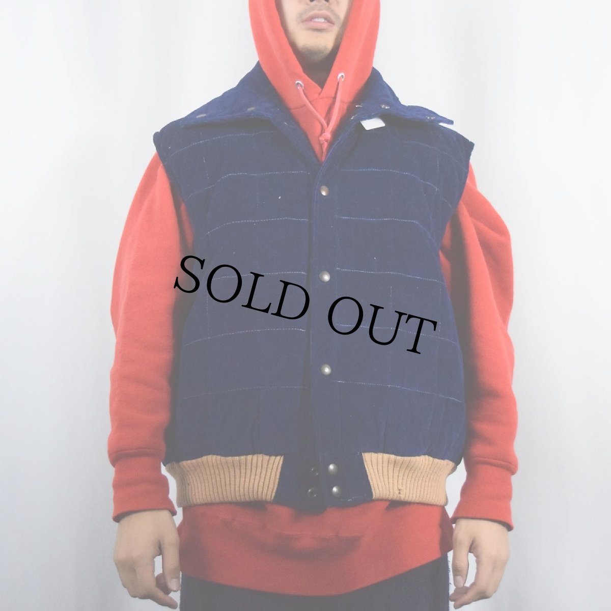 画像2: 70〜80's Sportswear BY COUNTRY TOUCH コーデュロイダウンベスト NAVY XL (2)
