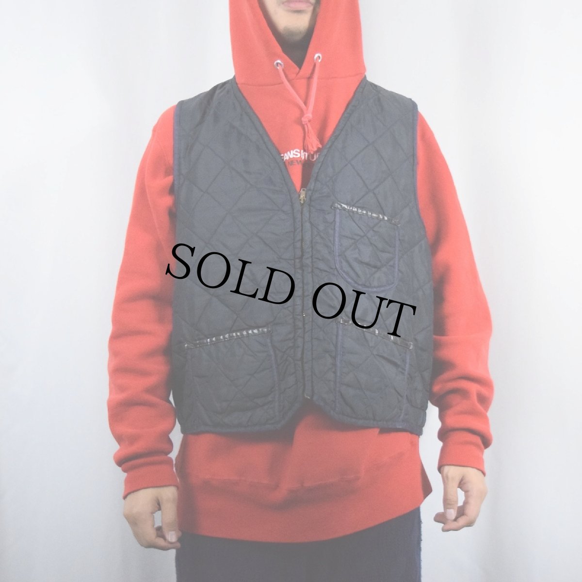 画像2: 60's MAGSON UNIFORM COMPANY 中綿入り キルティングベスト BLACK (2)