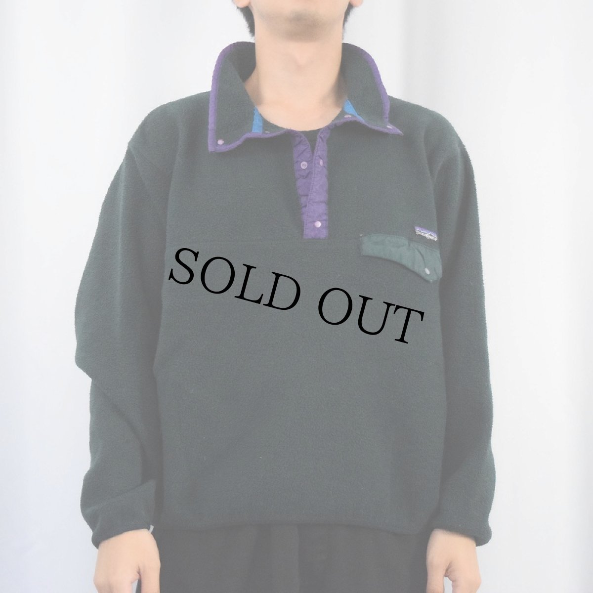 画像2: 90's Patagonia USA製 スナップT GREEN XL (2)